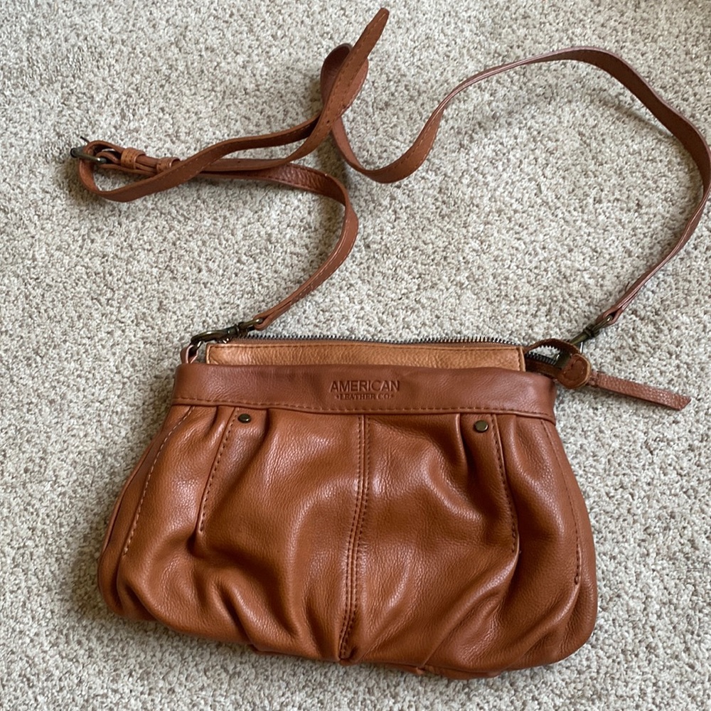 American Leather Co leather crossbody bag